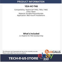 Yealink HC-T46 HC-T46 Handset Clip for T46S T46U T46G IP Phones
