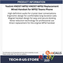 Yealink HNDST-MP52 HNDST-MP52 Replacement Wired Handset for MP52 Teams Phone