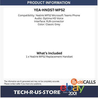 Yealink HNDST-MP52 HNDST-MP52 Replacement Wired Handset for MP52 Teams Phone