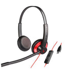 Addasound EPIC-512-RD Stereo Dual-Mic Binaural UC USB Wired Headset DSP EQ
