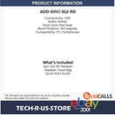 Addasound EPIC-512-RD Stereo Dual-Mic Binaural UC USB Wired Headset DSP EQ
