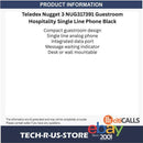 Teledex Nugget 3 NUG317391 Guestroom Hospitality Single Line Phone Black