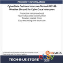 CyberData Outdoor Intercom Shroud 011188 Weather Shroud for CyberData Intercoms