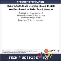 CyberData Outdoor Intercom Shroud 011188 Weather Shroud for CyberData Intercoms