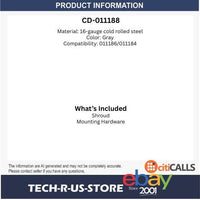 CyberData Outdoor Intercom Shroud 011188 Weather Shroud for CyberData Intercoms