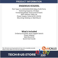 EnGenius ECS205L ECS205L 5-Port Multi-Gigabit 2.5G Unmanaged Switch
