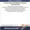 ICC IC107BN0GY Blank Module HD Keystone Insert Gray 10pk per Order