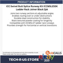 ICC ICCMSLESSK Swivel Butt Splice Runway Kit xLadder Rack Joiner Black 2pk/Order