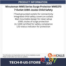Minuteman MMS Series Surge Protector MMS370 7-Outlet 1080 Joules Child Safety