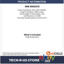 Minuteman MMS Series Surge Protector MMS370 7-Outlet 1080 Joules Child Safety