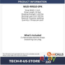 Muddy MUD-RRS10-2PK Retractable Ratchet Straps 2PK 1in x 10ft Retractable 1322lb