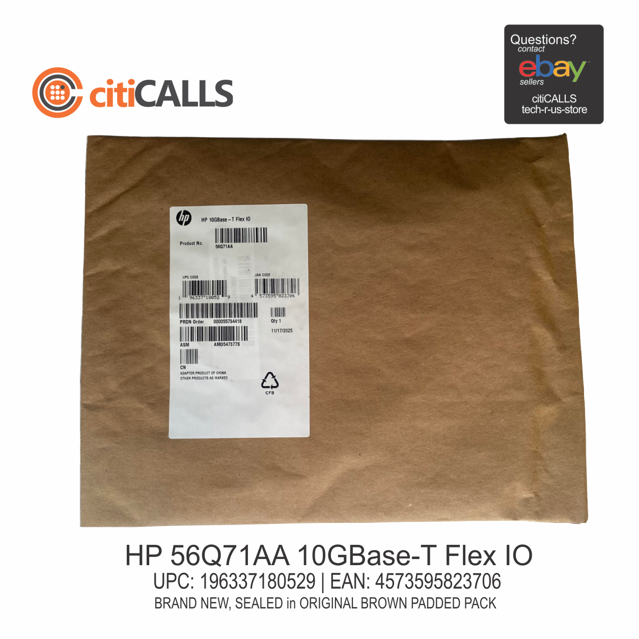 HP 56Q71AA 10GBase-T Flex IO for Elite Desk ProDesk Z1 G1i Desktop Open Box