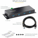 StarTech 5G4AINDNP-USB-A-HUB 4-Port Industrial USB 3.0 5Gbps Hub, Rugged