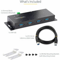 StarTech 5G4AINDNP-USB-A-HUB 4-Port Industrial USB 3.0 5Gbps Hub, Rugged