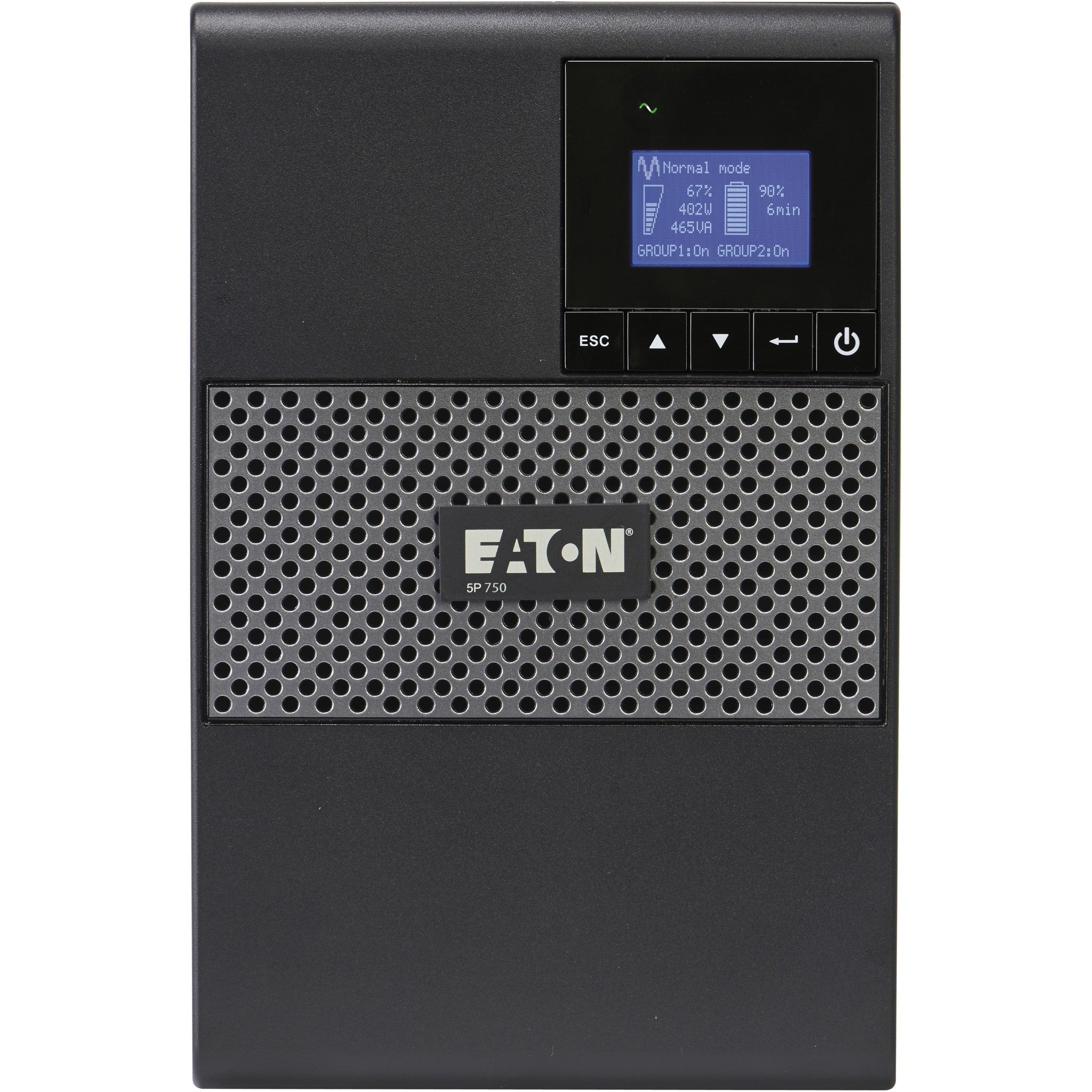 Eaton 5P750 5P 750VA 600W 120V Line-Interactive UPS 5-15P 8x 5-15R Outlets Tower