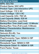 Eaton 5SC750 5SC UPS - 750VA 525 Watt 120V Line-Interactive Battery Backup Tower
