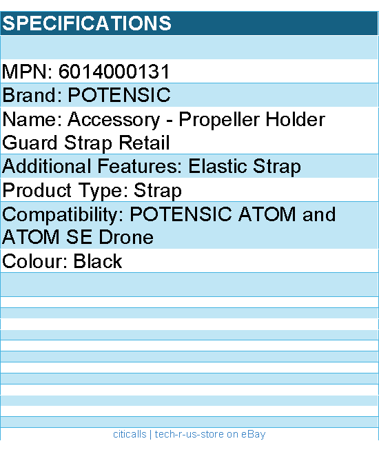 Potensic 6014000131 Accessory - Propeller Holder Guard Strap Retail