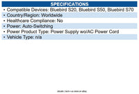 TSC 602010025 ACCESSORY PWR-ADPT-12V5A-TA-V1; POWER; 12V/5A POWER ADAPTER