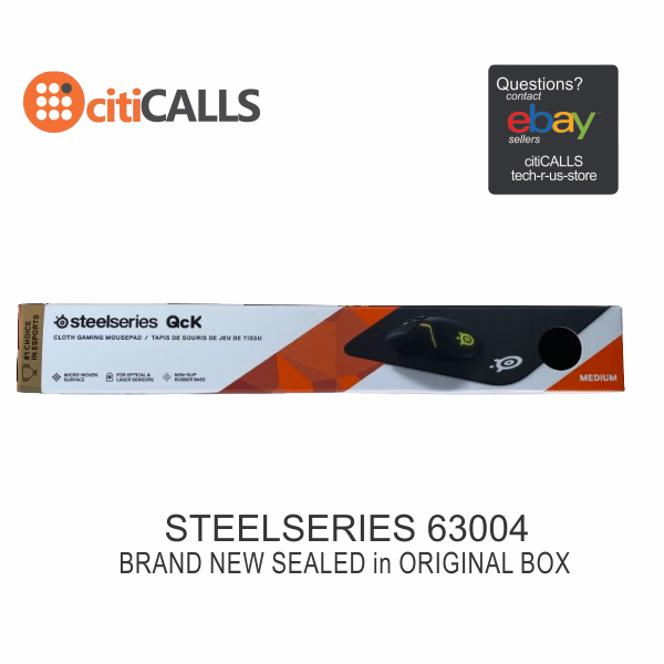 Steelseries 63004 QcK Medium Cloth Black Mouse Pad 12.6"x11.22" 320x270x2mm