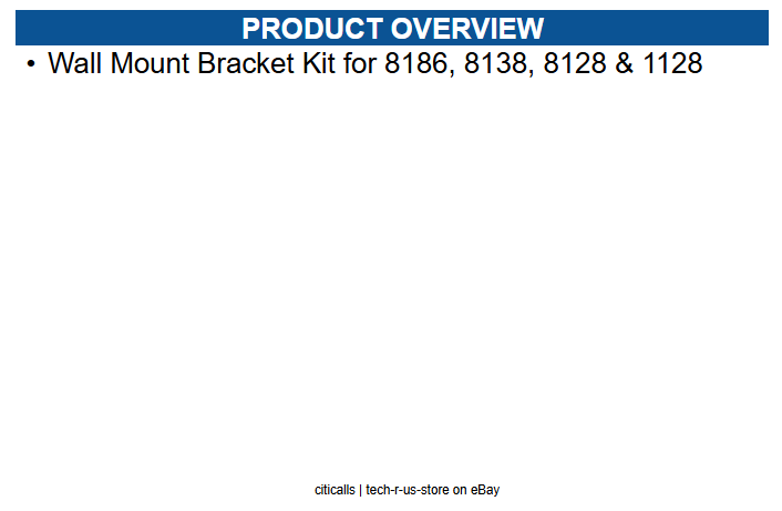 Algo 64-00110 Wall Mount Bracket Kit for 8186, 8138, 8128 & 1128