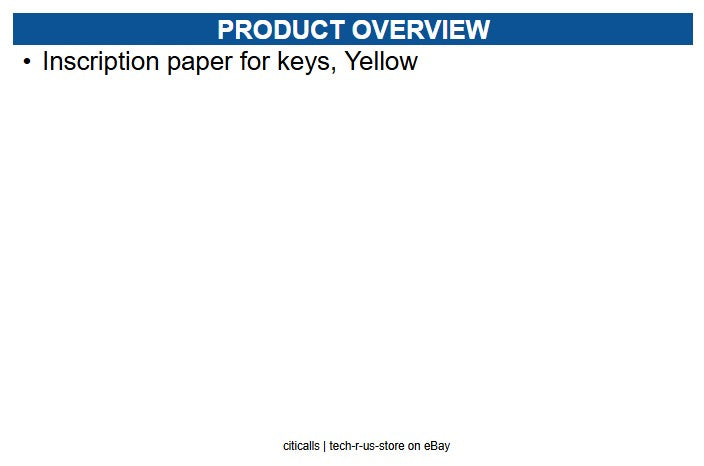 Cherry 6432922 Incription PAPER FOR KEYS Yellow