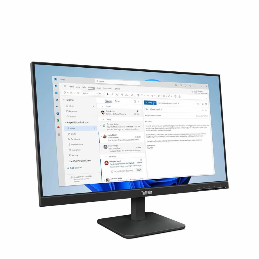 Lenovo 64B5KAT1UZ ThinkVision S24-4e 23.8 inch Monitor - Full HD
