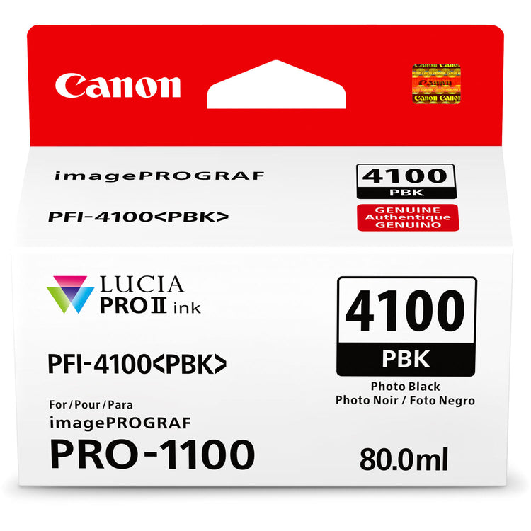 Canon 6777C002 Lucia PRO II PFI-4100 Original Inkjet Ink Cartridge - Photo Black