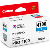 Canon 6778C002 PFI-4100 Cyan Pigment Ink Tank (80mL)