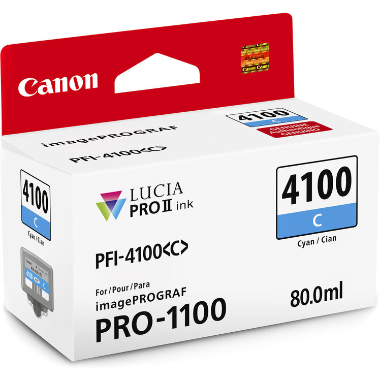 Canon 6778C002 PFI-4100 Cyan Pigment Ink Tank (80mL)