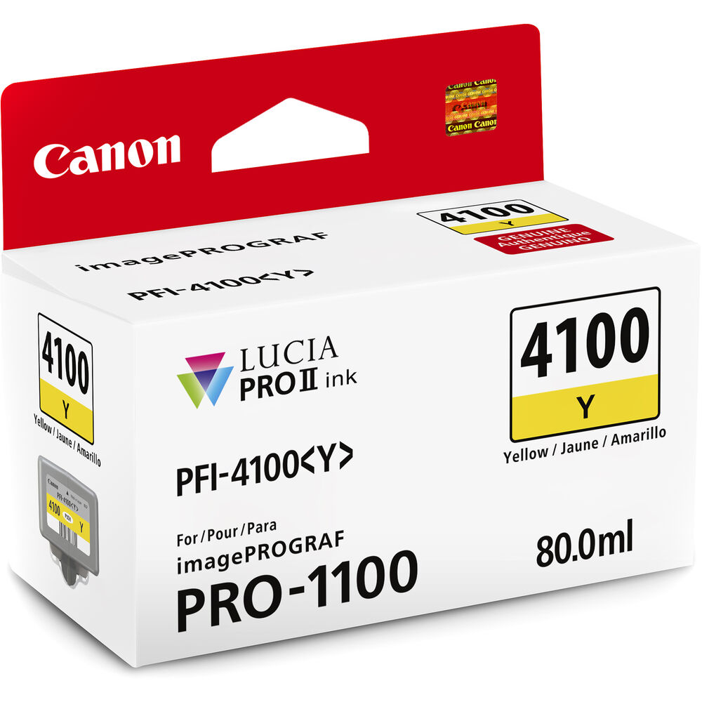Canon 6780C002 Lucia PRO II PFI-4100 Original Inkjet Ink Cartridge - Yellow
