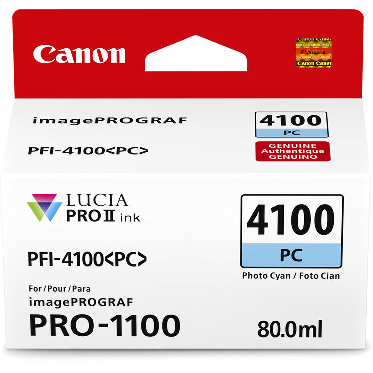Canon 6781C002 PFI-4100 Photo Cyan Pigment Ink Tank (80mL)
