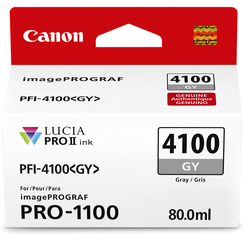 Canon 6783C002 Lucia PRO II PFI-4100 Original Inkjet Ink Cartridge - Gray