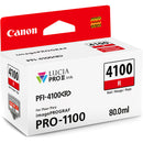 Canon 6785C002 PFI-4100 Red Pigment Ink Tank (80mL) - Inkjet