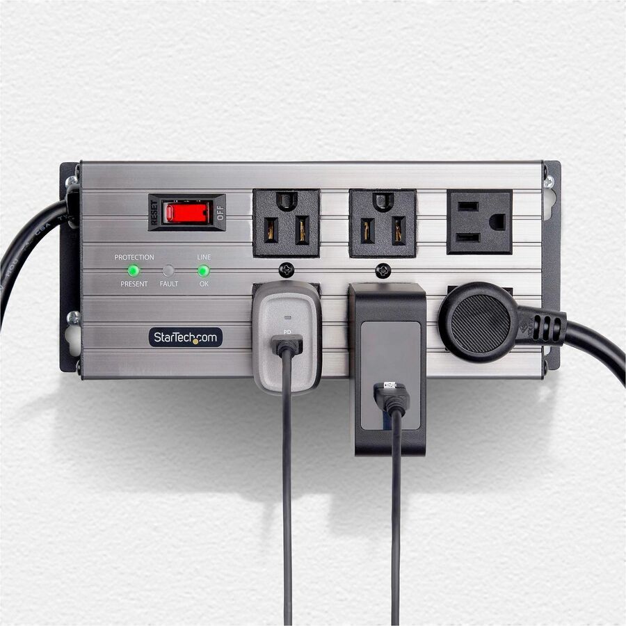 StarTech 6N515S8-POWER-STRIP 6-Outlet Industrial Power Strip 125V/15A