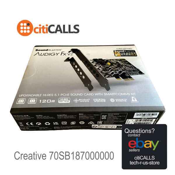 Creative 70SB187000000 Sound Card Sound Blaster Audigy Fx V2 Retail