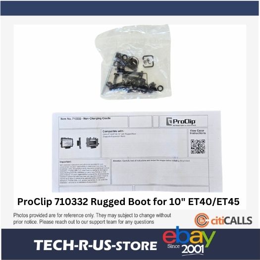 ProClip USA 710332 Non-Charging Cradle Metal Rugged Boot for Zebra 10" ET40/ET45