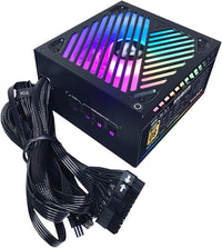 Apevia ATX-PM1000W 1000W Power Supply ATX12V 2.3 AC 115 230V RGB fan - Black