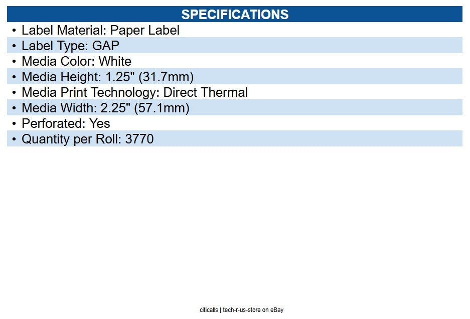 Zebra 72276 Z-select 4000d Paper Labels White - 2.25" X 1.25" - Direct Thermal