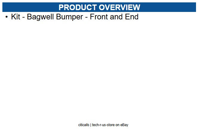 NCR 7371-K006 Kit - Bagwell Bumper - Front and End