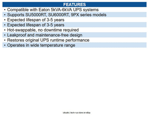 Eaton 744-A1974 Battery Cartridge (RBC) for Select 5kVA to 6kVA 9PX UPS Systems