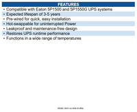 Eaton 744-A2223 Internal Replacement Batteries for 5P1500/5P1550G, Pack