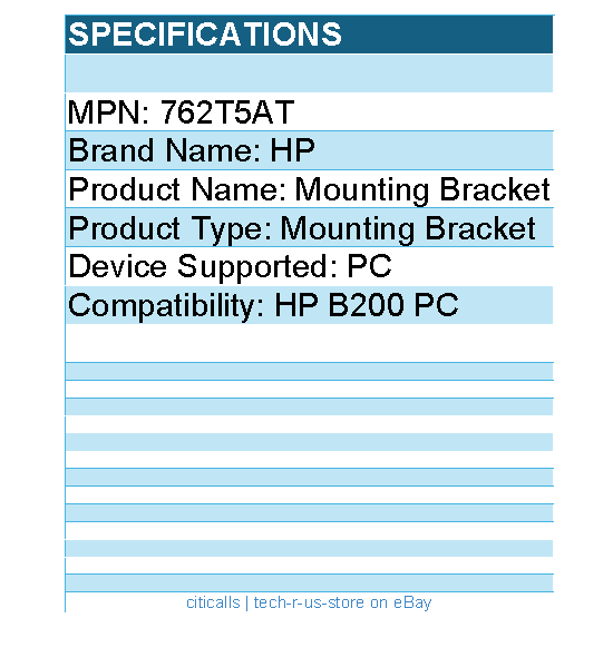 HP 762T5AT Mounting Bracket for PC - for HP B200 PC - Black