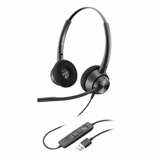 HP Poly 767G1AA EncorePro 310 Monaural USB-A Headset TAA - Stereo - Wired
