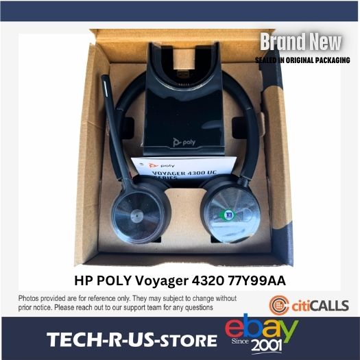 HP Poly 77Y99AA Voyager 4320 Headset +BT700 dongle +Charging Stand