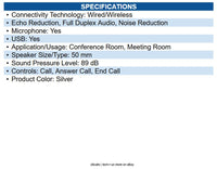 HP Poly 77P35AA Poly Sync 40 MS Teams Certified Speakerphone - Wired/Wireless