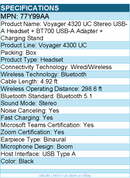 HP Poly 77Y99AA Voyager 4320 Headset +BT700 dongle +Charging Stand