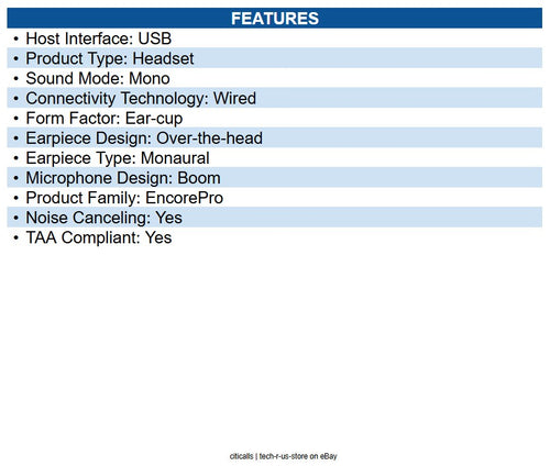 HP Poly 783N7AA EncorePro 540D with Quick Disconnect Convertible Digital Headset