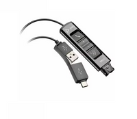 HP Poly 786C7AA DA85 USB to QD Black Headset Adapter TAA - Black