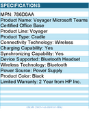 HP Poly 786D0AA Voyager Microsoft Teams Certified Office Base
