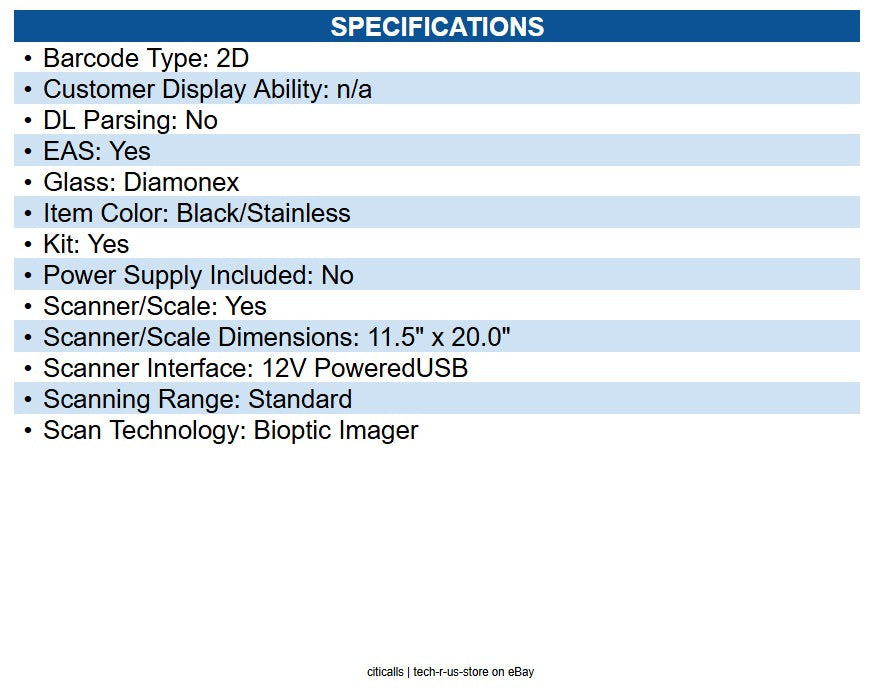 NCR 7879M240 RealScan 79e Bi-Optic Imager - Scanner/Scale (Full Size 20"/50.9cm)